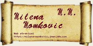 Milena Momković vizit kartica